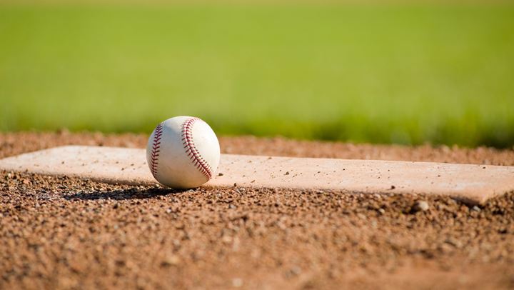 Baseball on mound