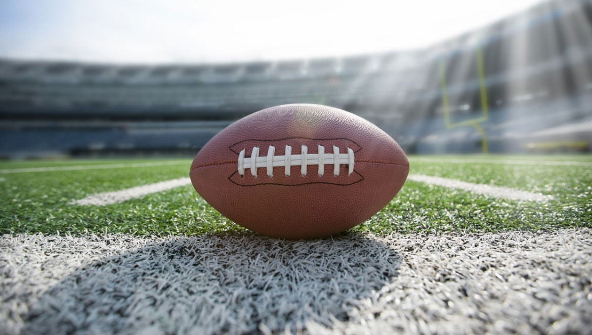 Football on field