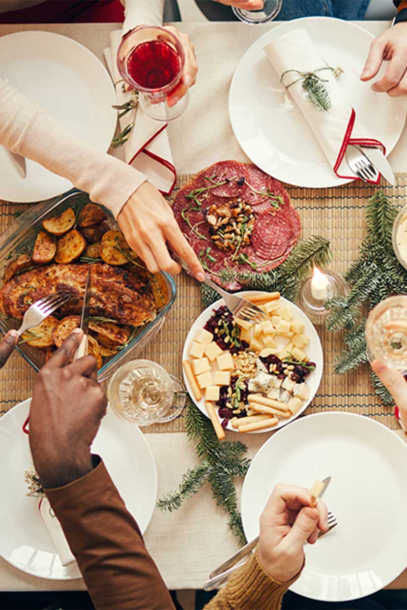 Dinner spread