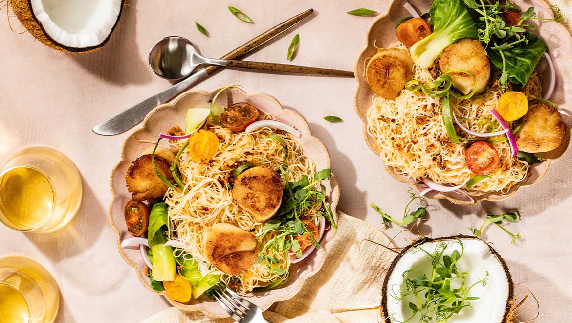 Scallops & Curried Noodles