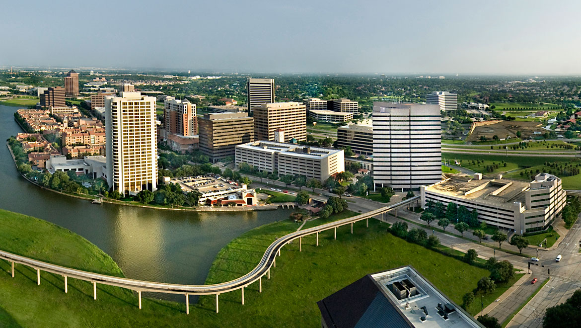 Irving TX aerial view