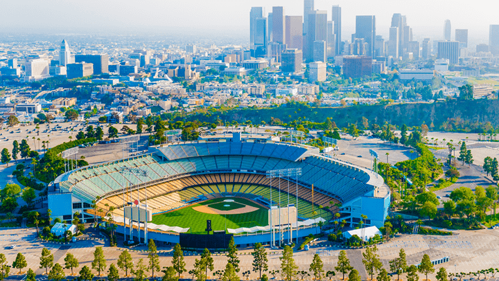 Aerial of stadium