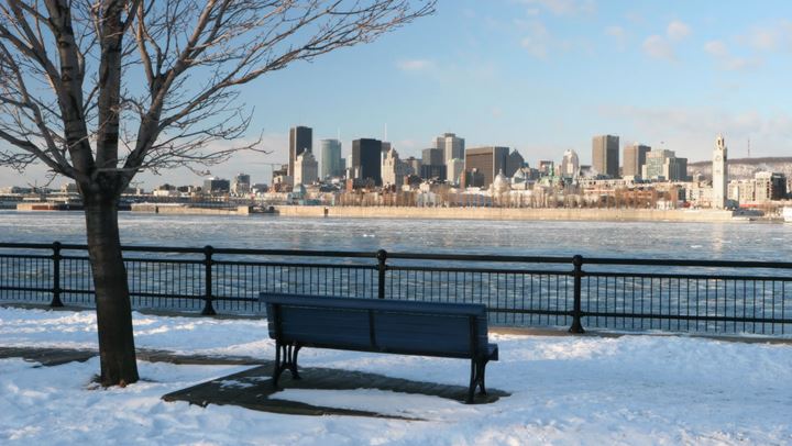 Montreal skyline in winter