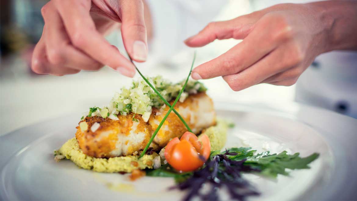 Chef preparing food