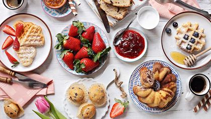 Mother's day brunch set up