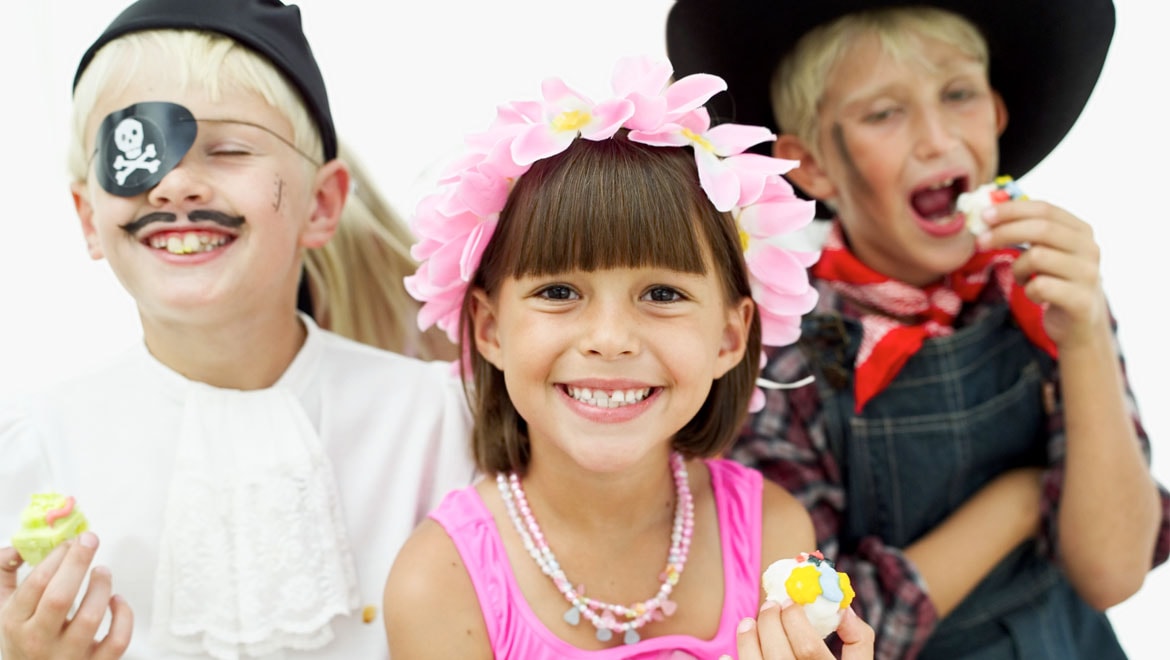 Kids in costumes