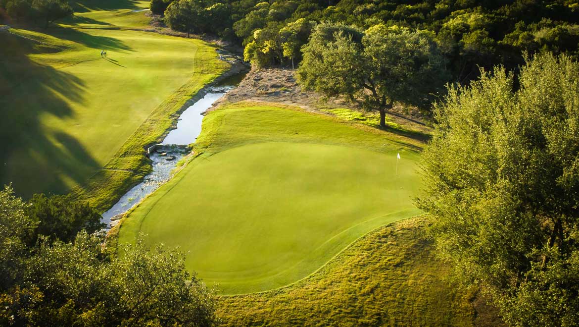 Creek running through Fazio Canyons golf course.