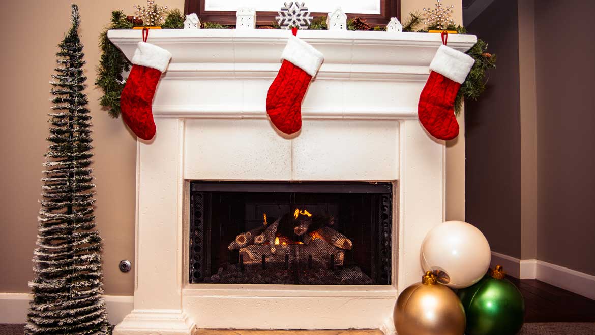 Holiday fireplace