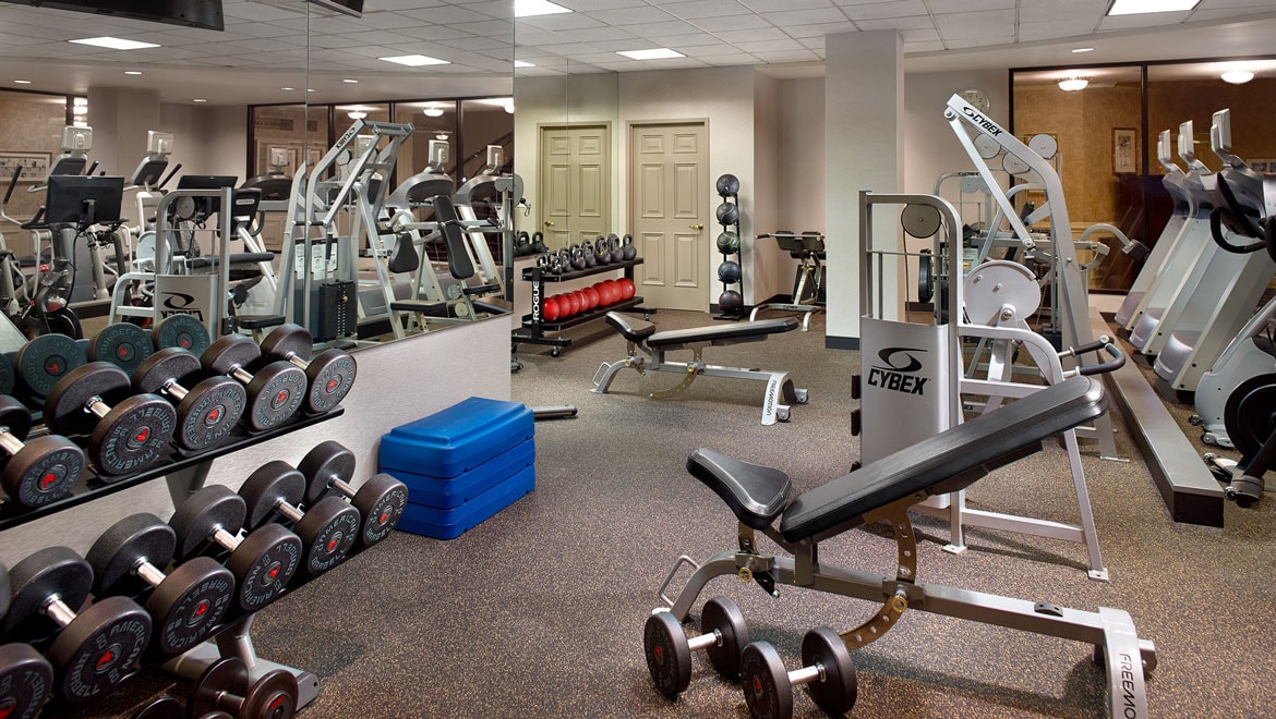 Interior of fitness center