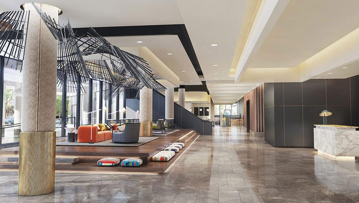 Boston Seaport lobby rendering