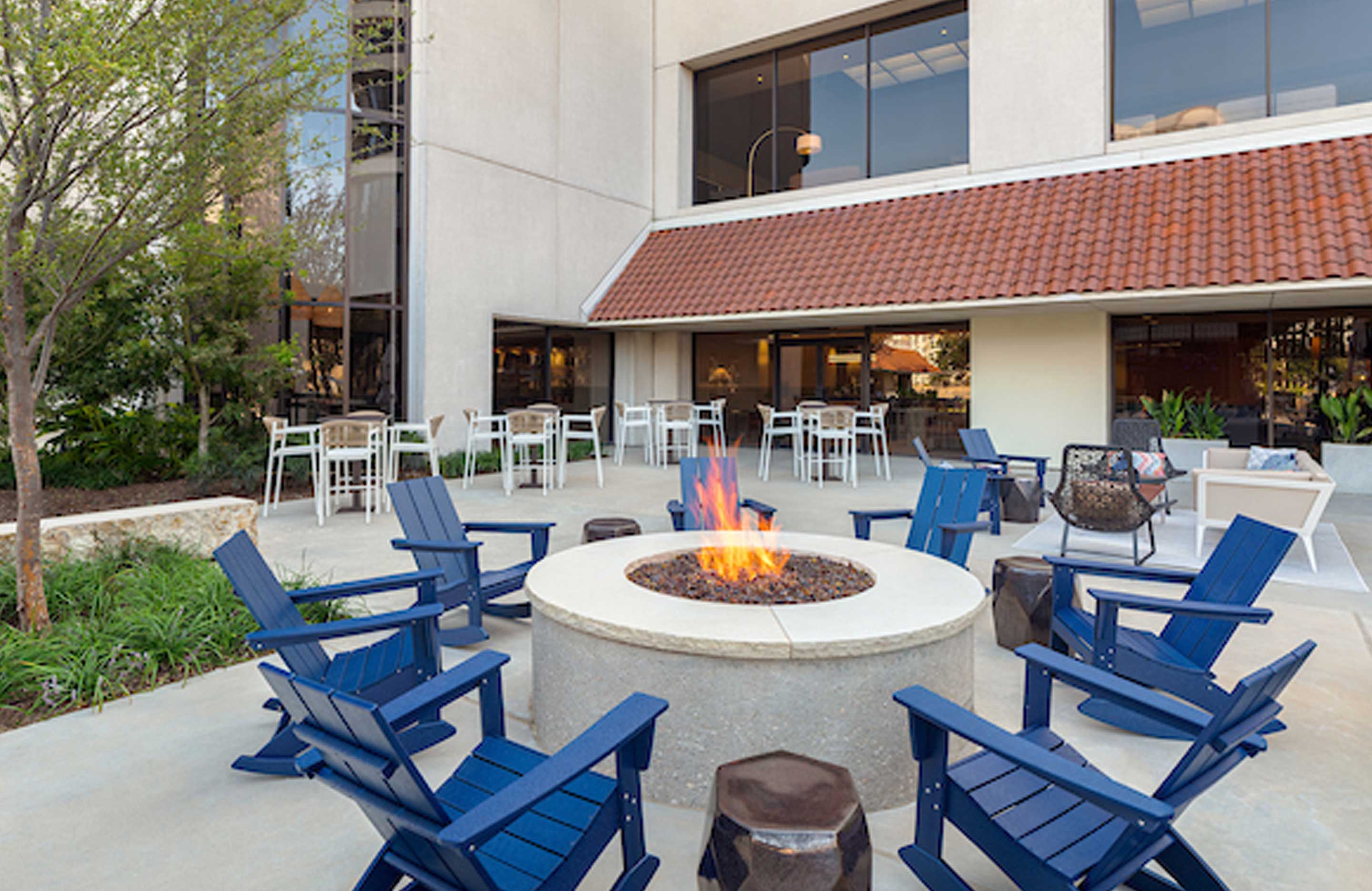 Firepit on Flossie's patio.