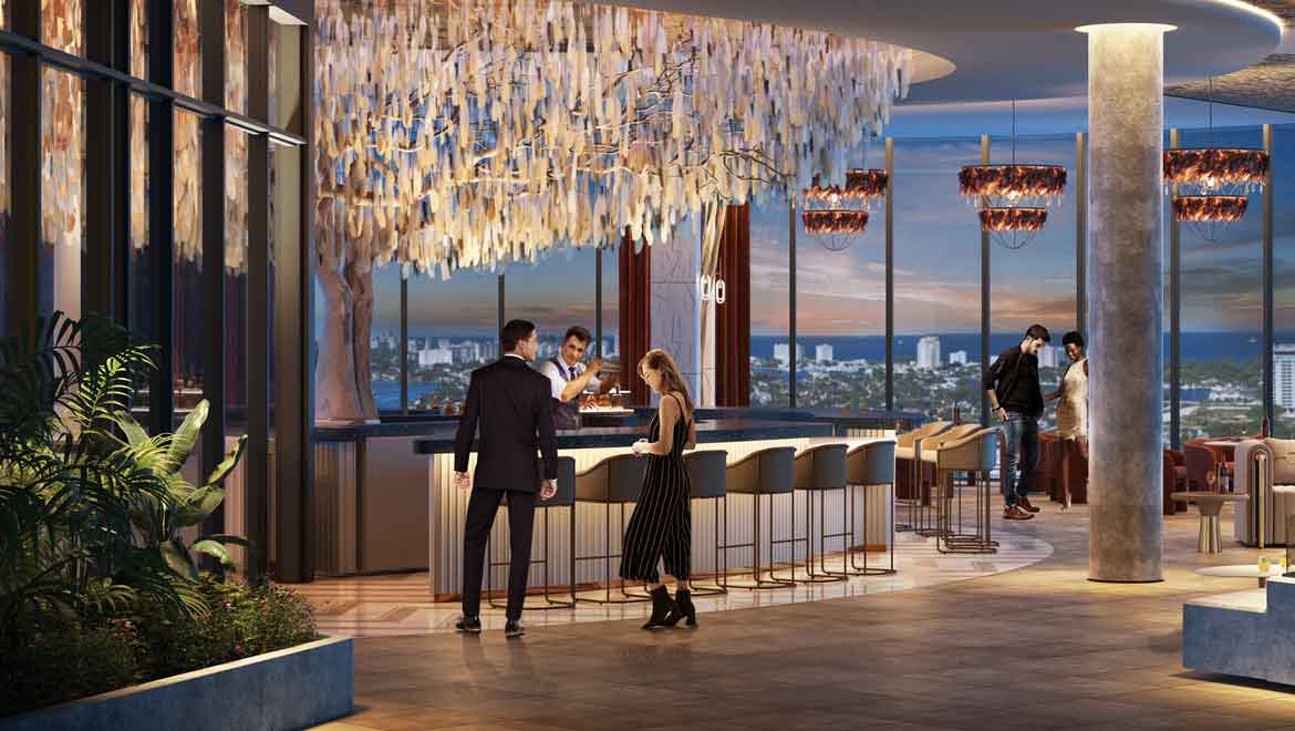 Rendering of the Sky Lounge