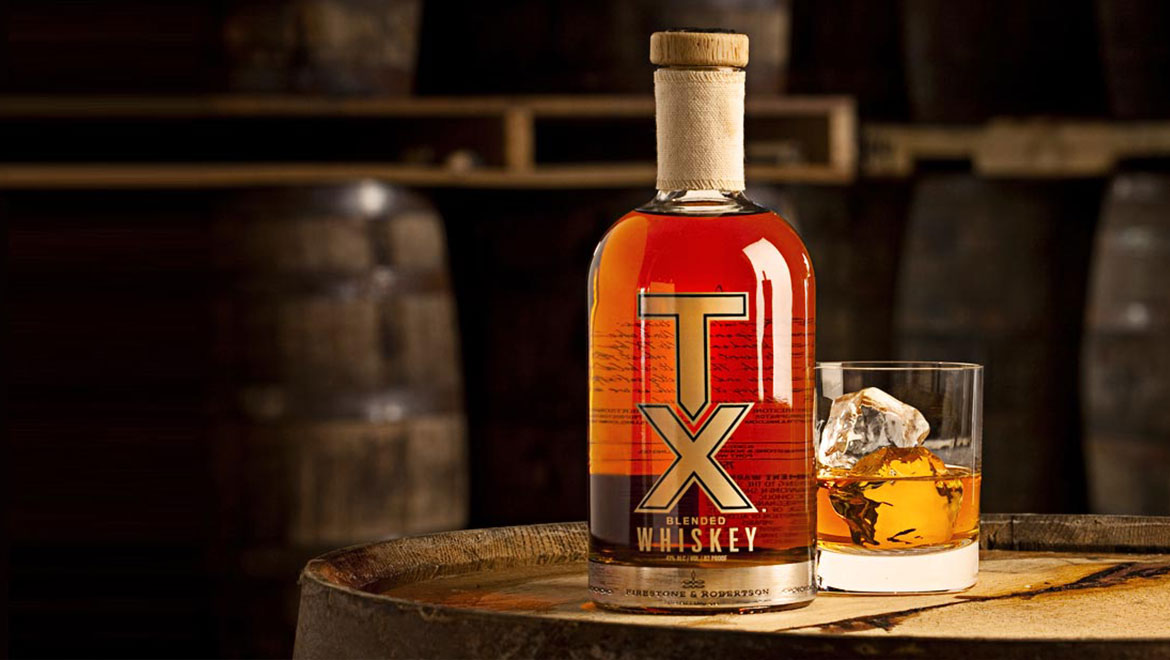 TX Whiskey on Oak Barrel