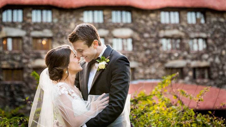 Wedding bride and groom