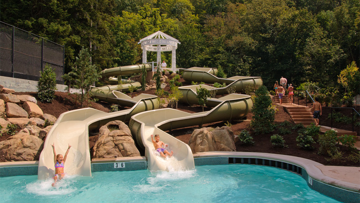 Water slides at Homestead Resort 