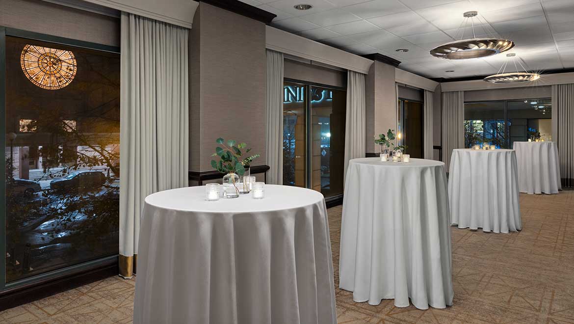 Reception room area of hotel