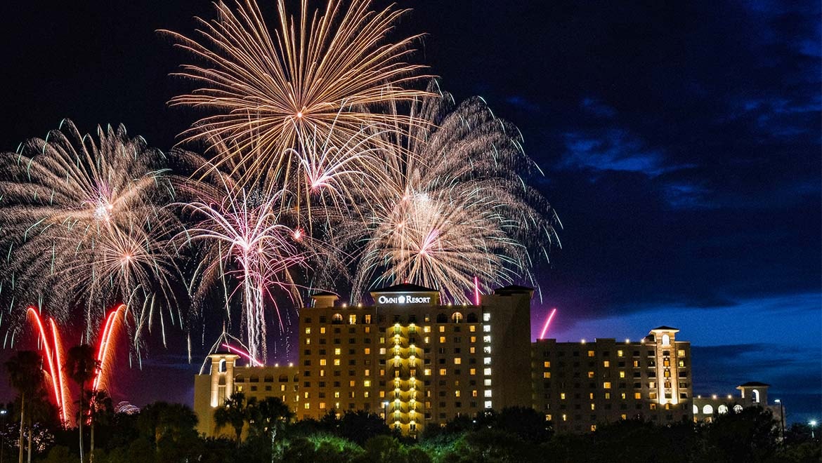 Omni Orlando Fireworks Display