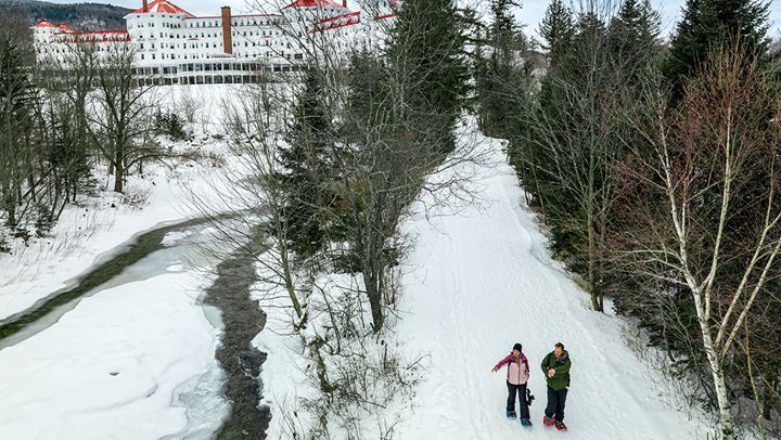 People walking in the snow