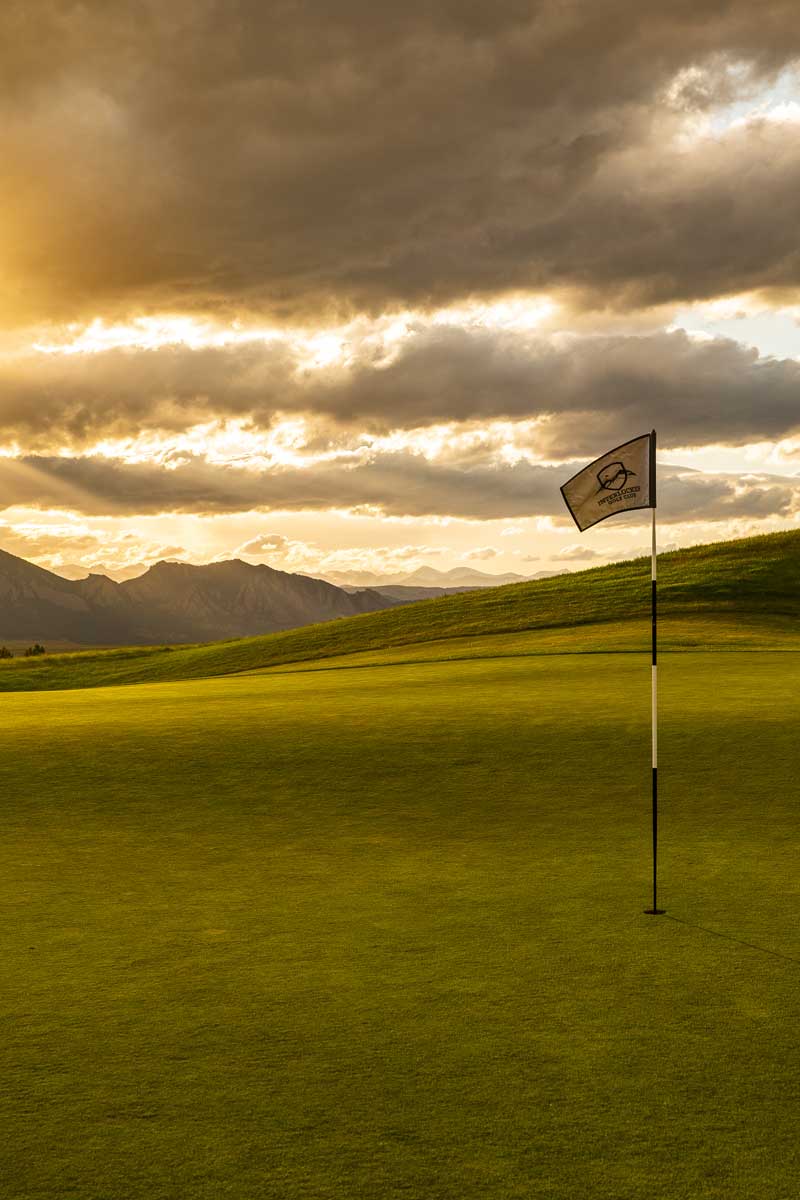 Flag on putting green