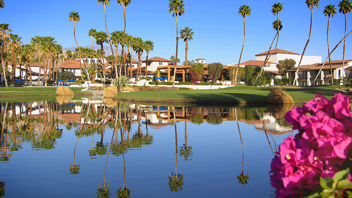 Pond on the golf course at Rancho Las Palmas