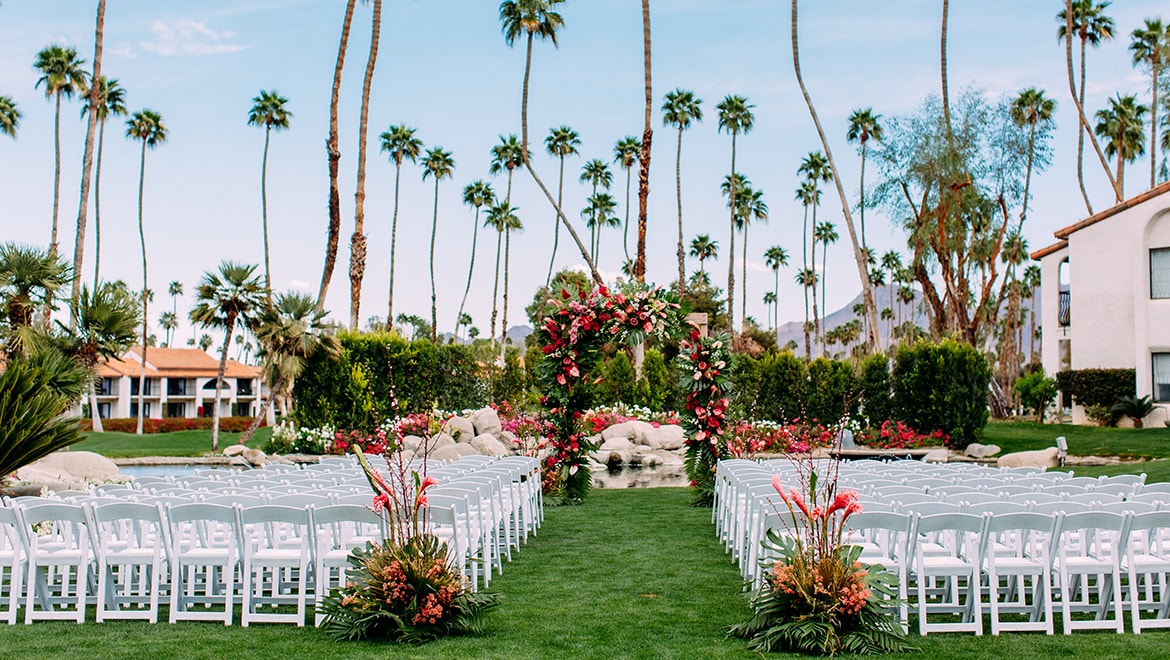 Outdoor wedding set up