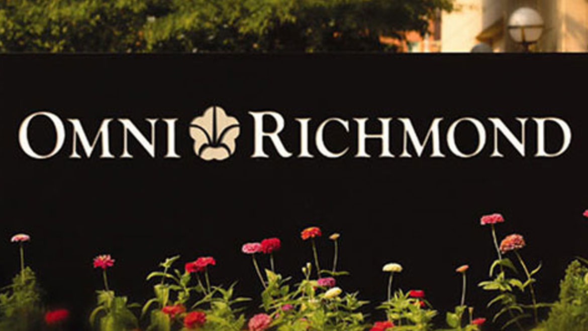 Signage in front of Richmond hotel 