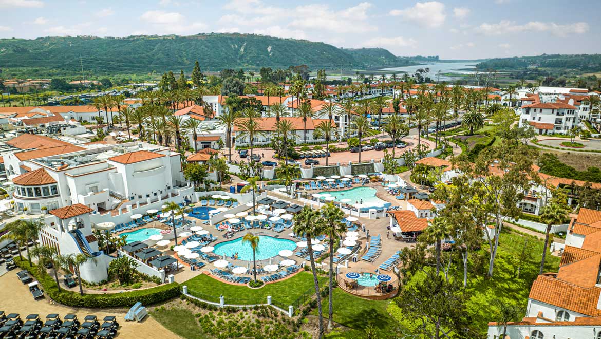 Splash and Edge Pools aerial view