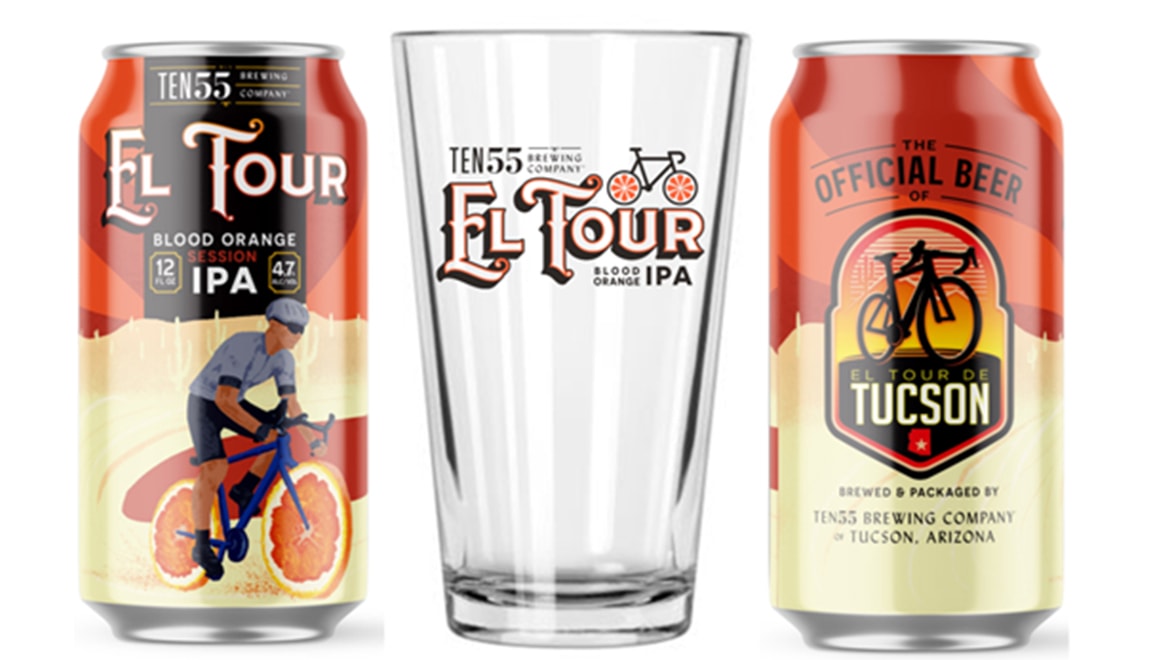 El Tour IPA beer and glass