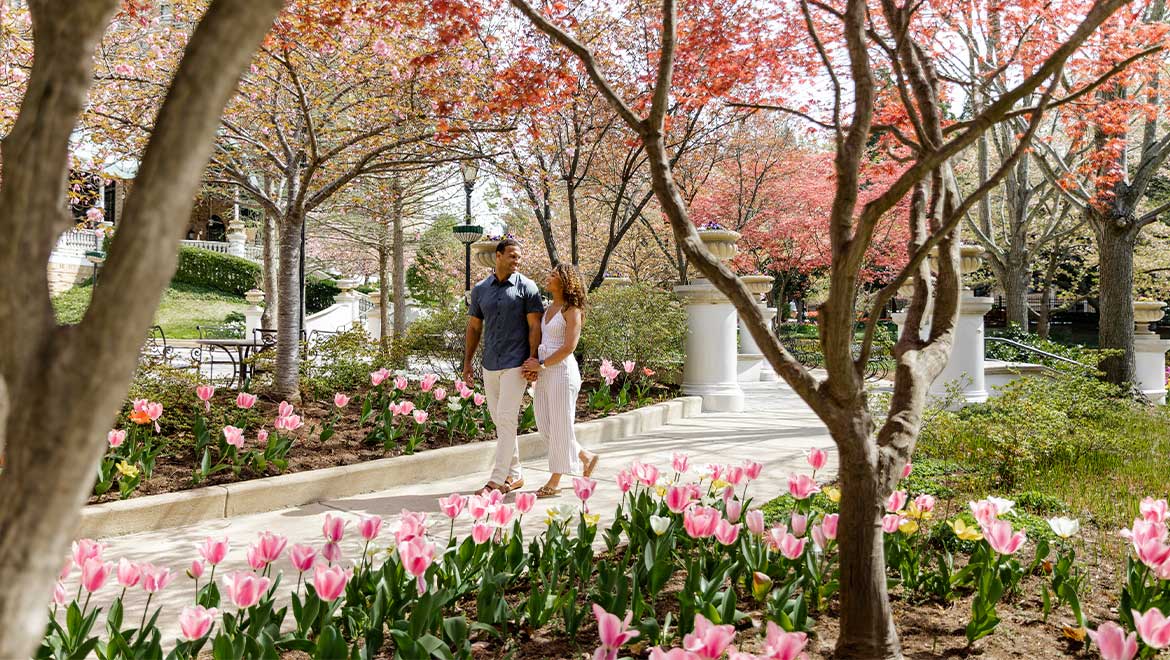 Couple taking a stroll